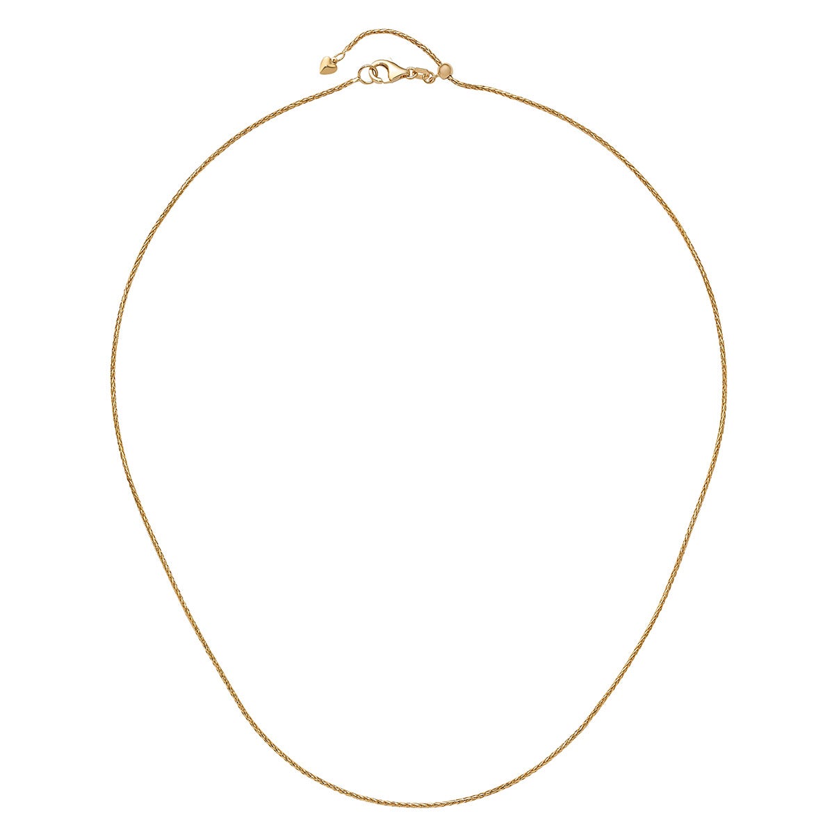 14kt Yellow Gold 22" Adjustable Spiga Chain Made in Italy - Image 1