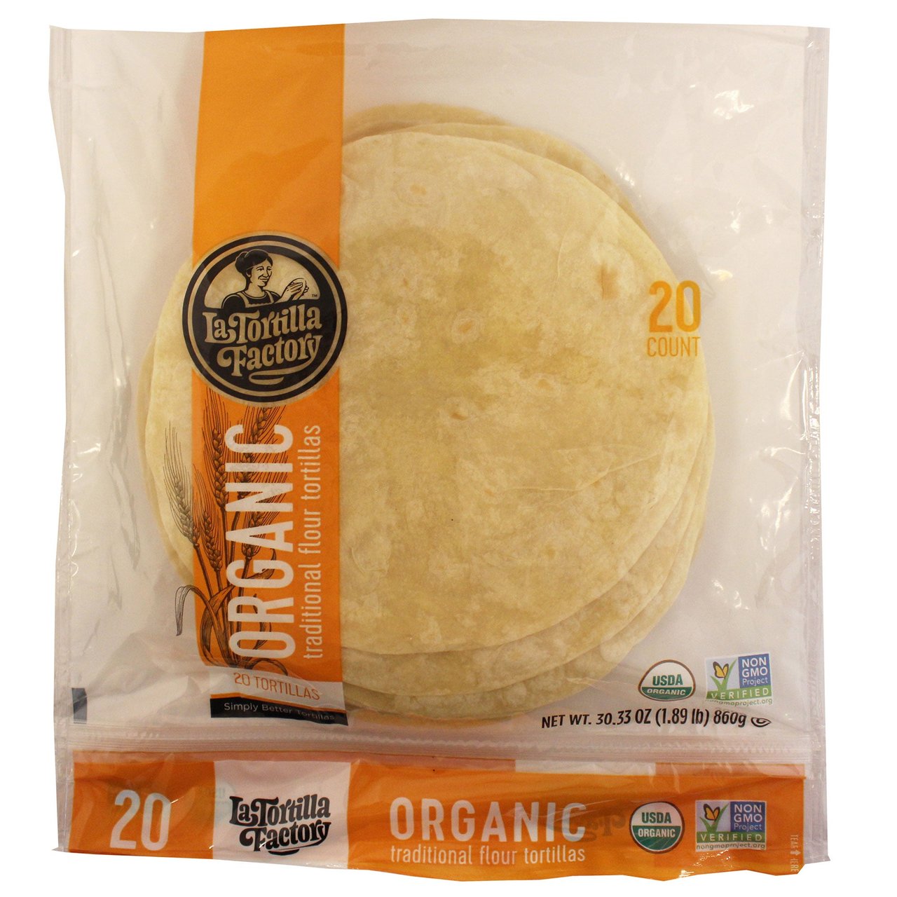 La Tortilla Factory Organic Flour Tortilla 20 CT - Image 1