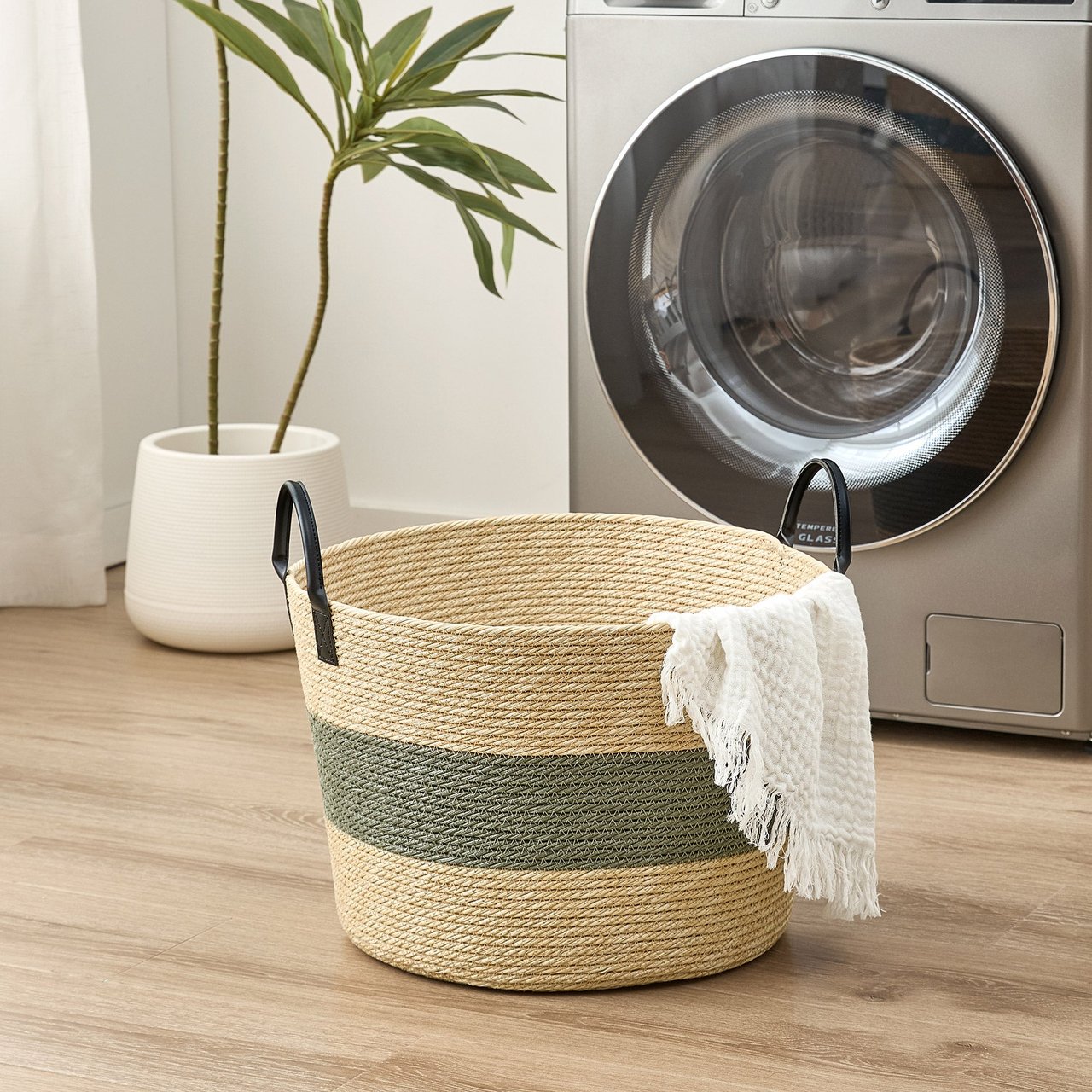 Faux Wicker Basket