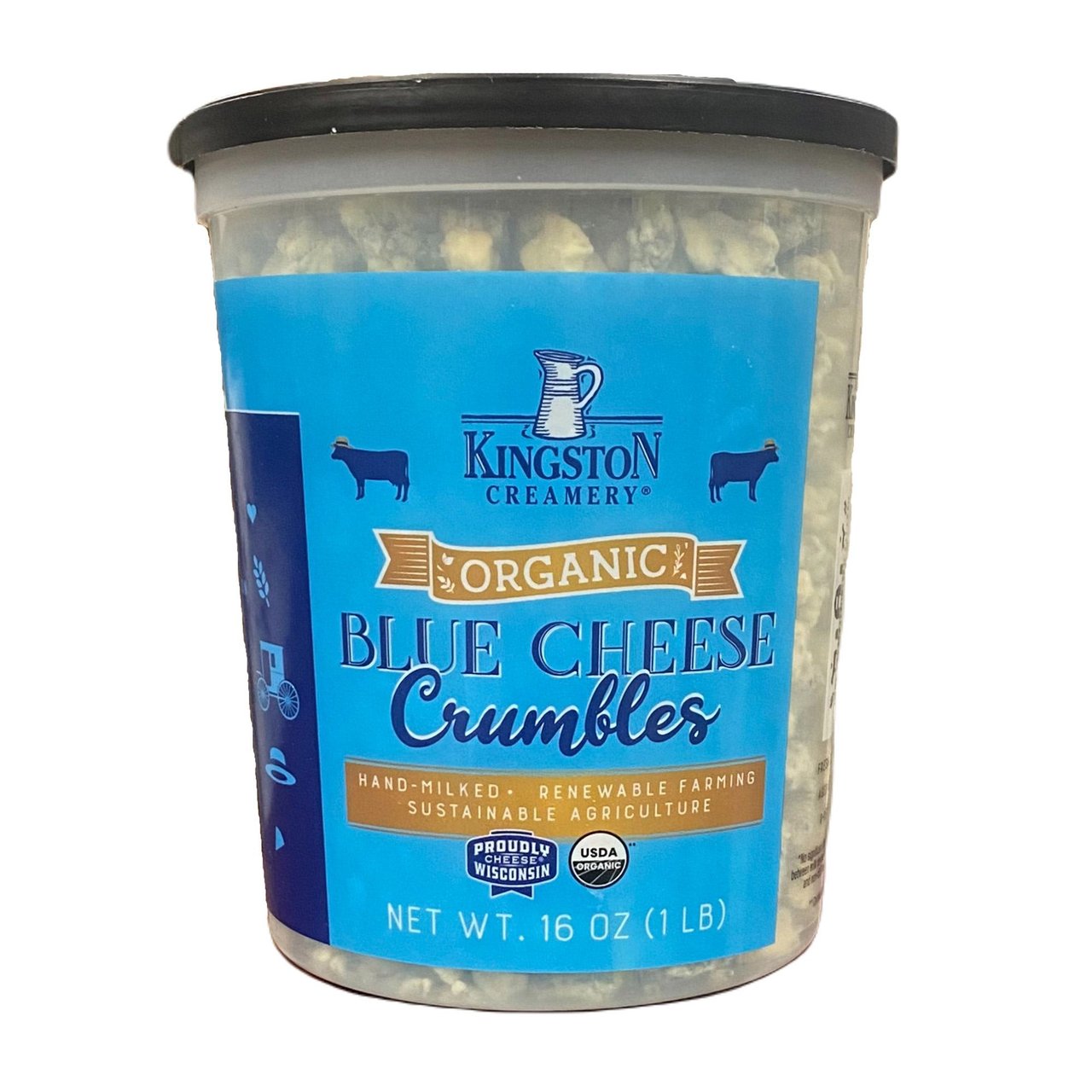 Organic Kingston Creamery Blue Cheese Crumbles, 16 oz