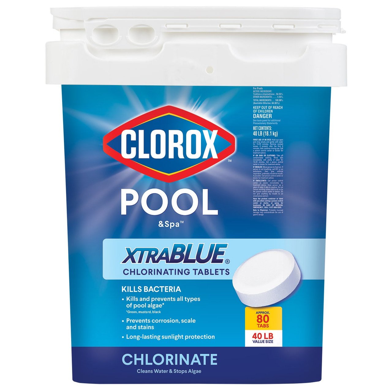 Clorox Pool & Spa XtraBlue 3" Chlorinating Tablets - Image 1