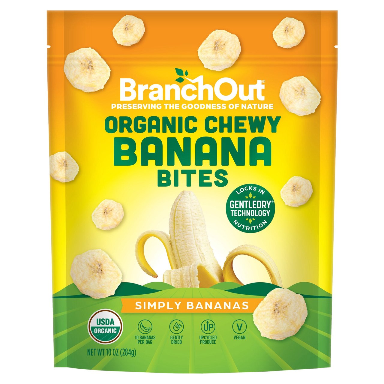 BranchOut Organic Chewy Banana Bites 10 oz - Image 1