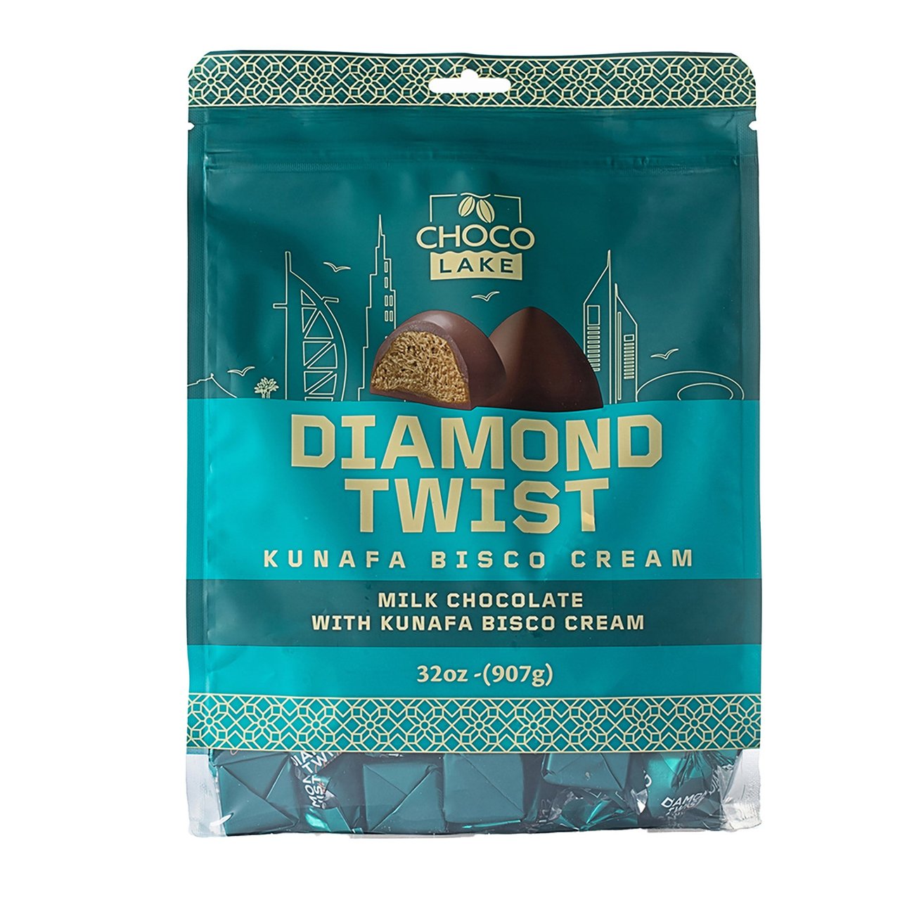 Diamond Twist Kunafa Bisco Cream Chocolate 32 oz - Image 1