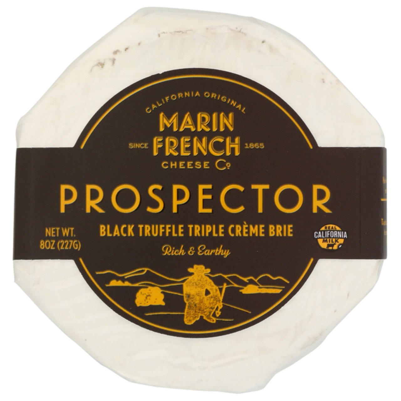Marin French Prospector Black Truffle Triple Crème Brie 8 Ounces