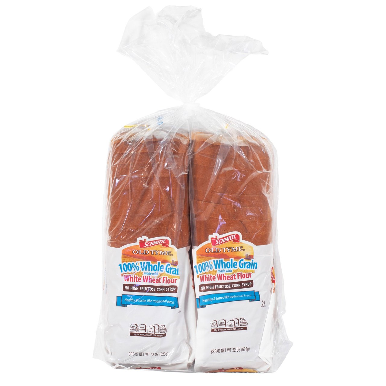 Old Tyme Whole Grain White Wheat Bread, 2/22 oz (2.75 lbs) - Image 1