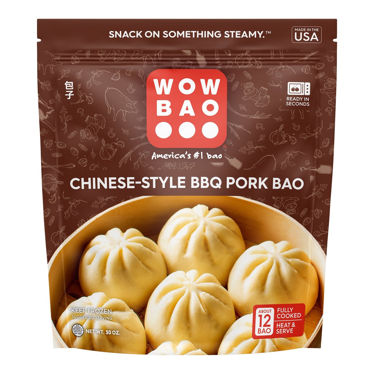 Wow Bao Chinese-Style BBQ Pork Bao 30 oz - Image 1