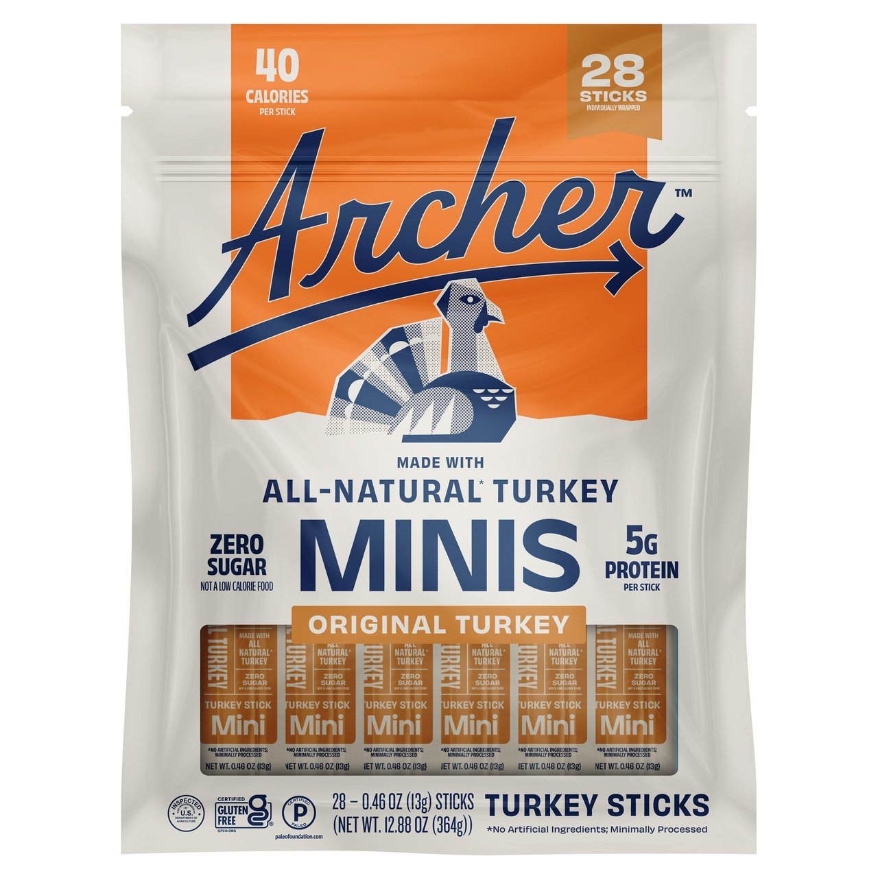 Country Archer Mini Turkey Sticks, 28-Count - Image 1