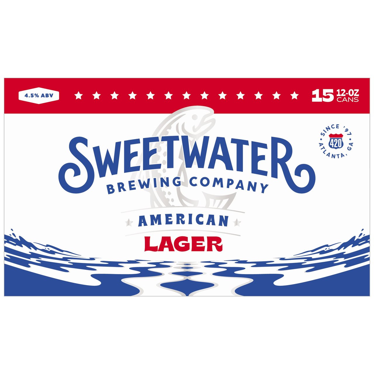 SweetWater American Lager 15-Pack 12 oz Cans - Image 1