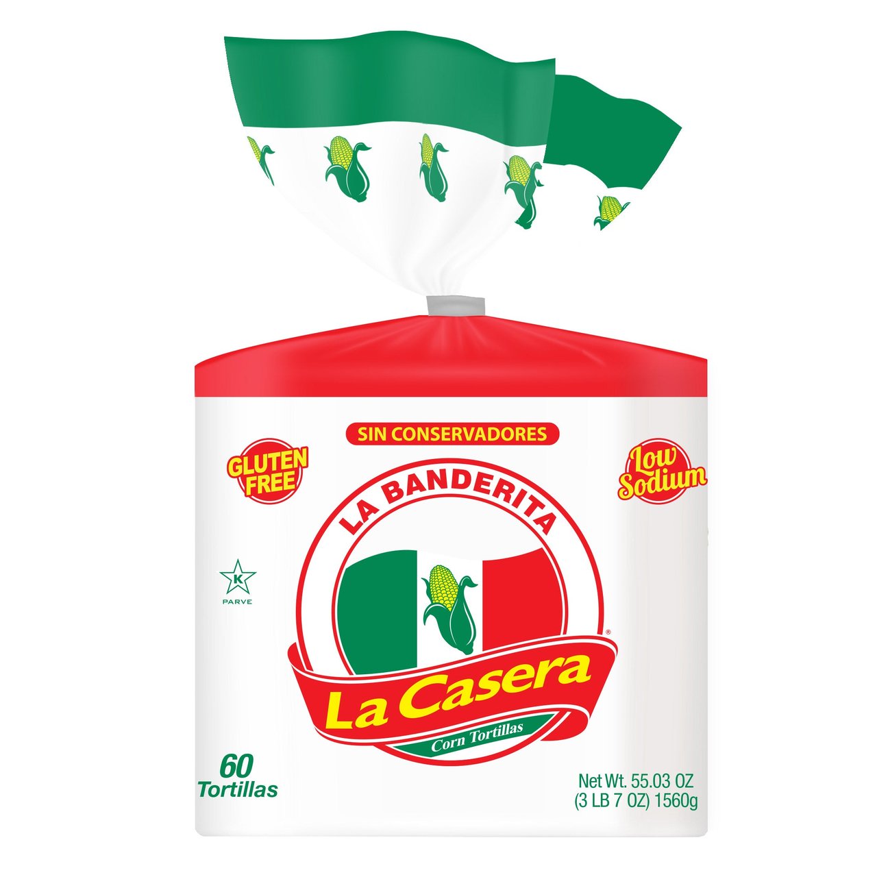 La Banderita 6" White Corn Tortilla, 60 Count Package - Image 1