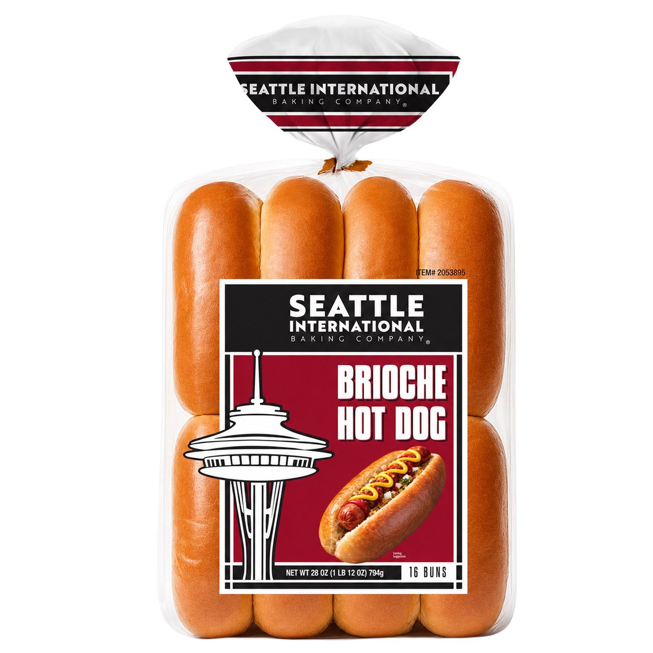 Seattle International Brioche Hot Dog Buns, 16 CT, 28 oz - Image 1