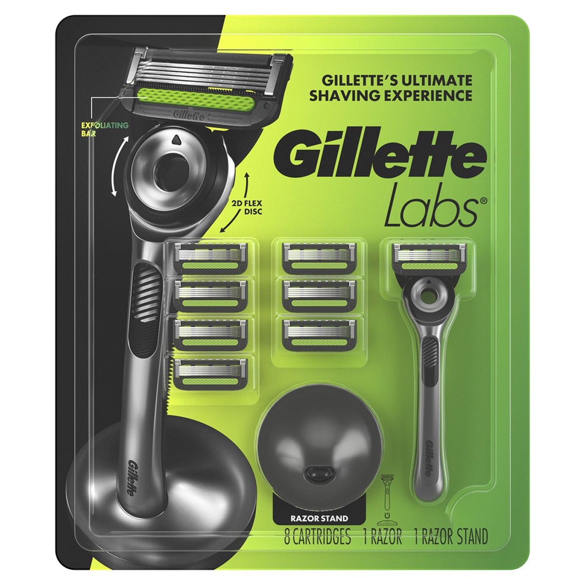 Gillette Labs Razor with 8 Cartridges, Handle and Docking Station - Image 1