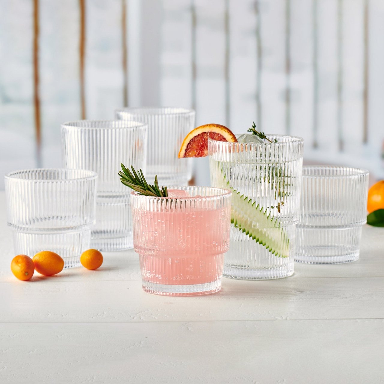 Anchor Hocking Monaco 16-Piece Ribbed Drinkware Set (#1796165) - $6.97  (down from $19.99)