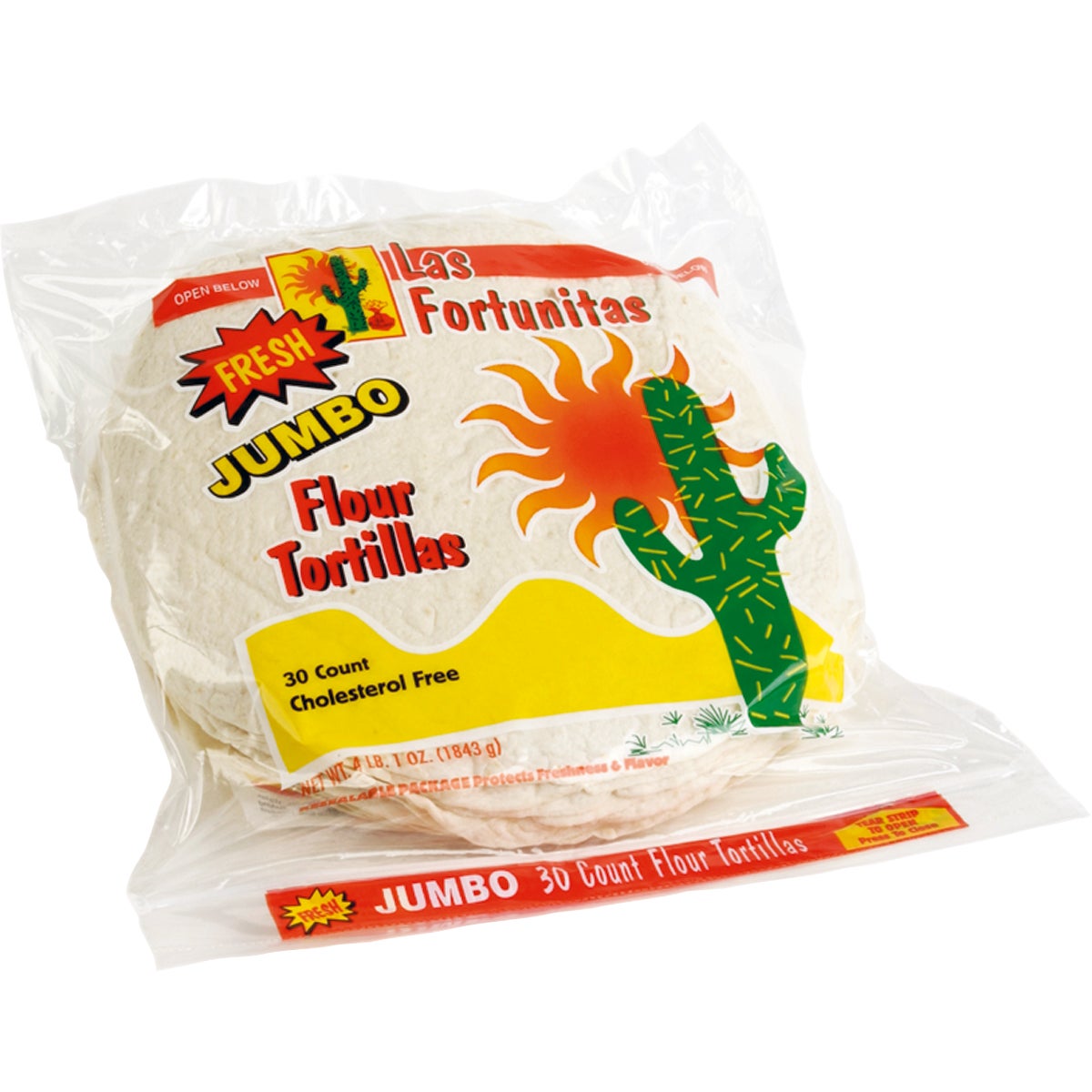 Las Fortunitas 10" Jumbo Flour Tortillas, 30 Count, 65 Ounces - Image 1