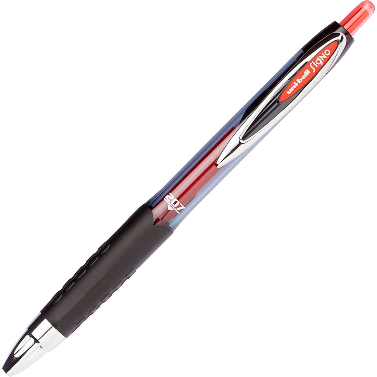 Uni-Ball Signo 207 Gel Pen, Red, Medium Point, 12-Pack (UBC33952) - Image 1