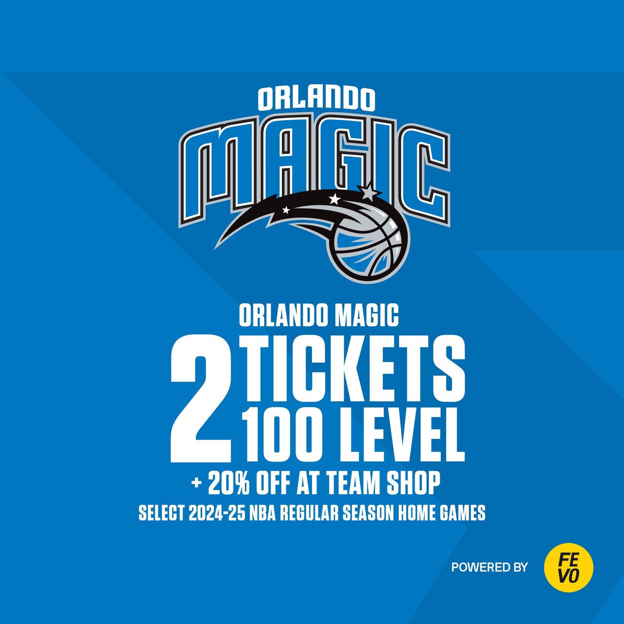 NBA Orlando Magic 2 Lower Level Tickets (Non-Refundable)