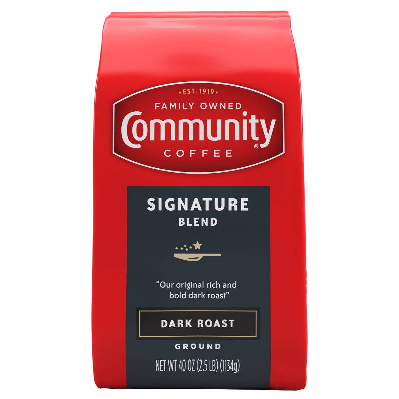 Community Coffee Dark Roast Ground Coffee, 40 oz - Image 1