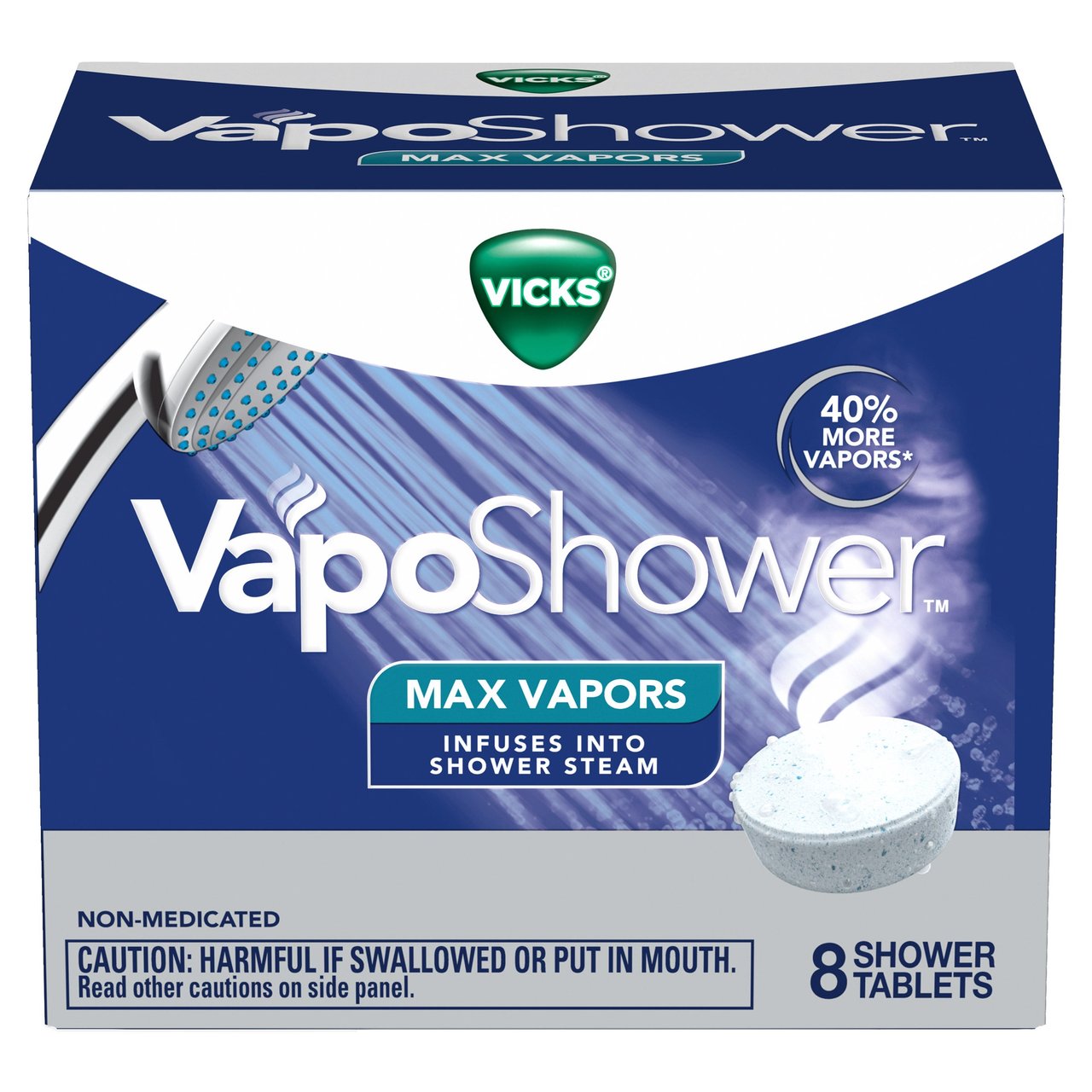 Vicks VapoShower Max Vapors, 8 Shower Tablets - Image 1