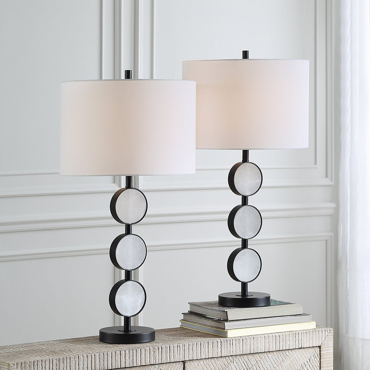 Commerce Street Lars Alabaster Table Lamp, 2-Pack - Image 1