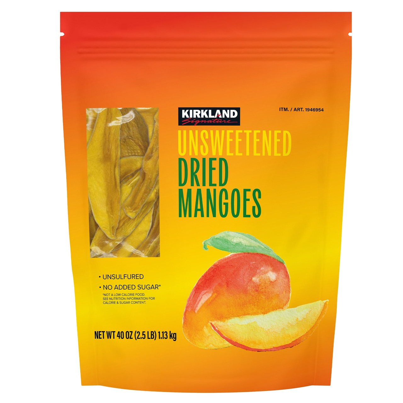 Kirkland Signature Unsweetened Dried Mango 40 Ounces - Image 1