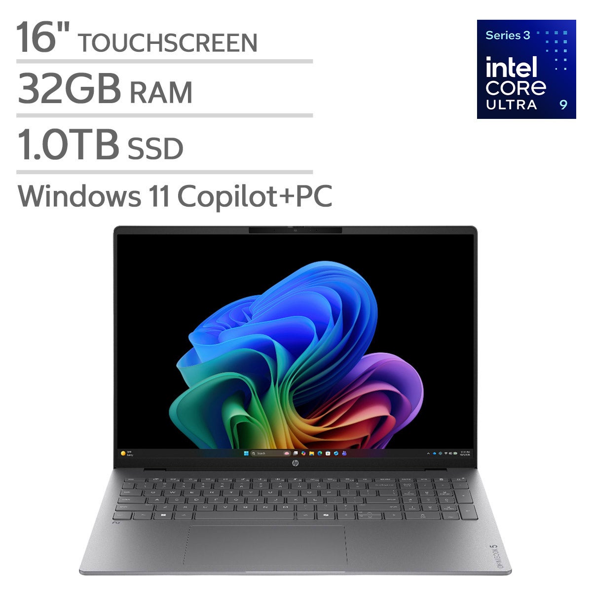 HP OmniBook 5 16" Touchscreen Laptop - Intel Core Ultra 9 Series 3 - 32GB RAM - 1TB SSD - Windows 11 - Image 1