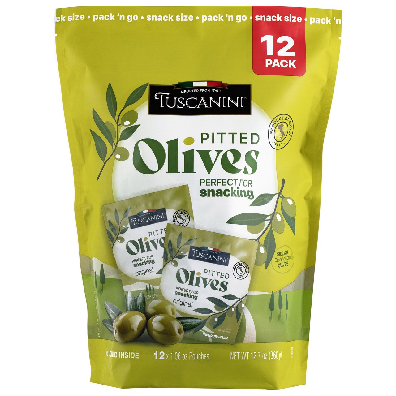 Tuscanini Pitted Olives 12/1 oz (0.75 lbs) - Image 1