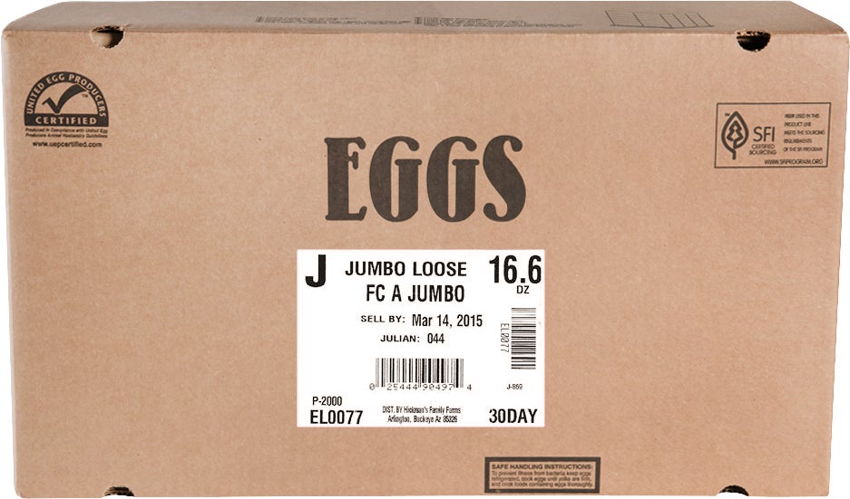 USDA Grade A Jumbo Eggs 200 CT (16.6 Dozen)