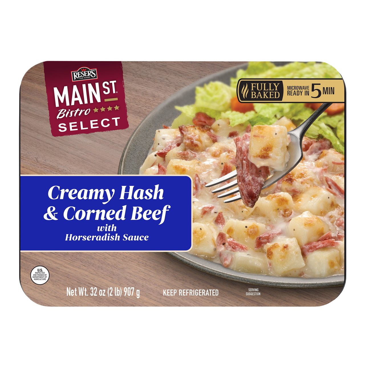 Main Street Bistro Creamy Hash & Corned Beef with Horseradish Sauce, 32 oz - Image 1