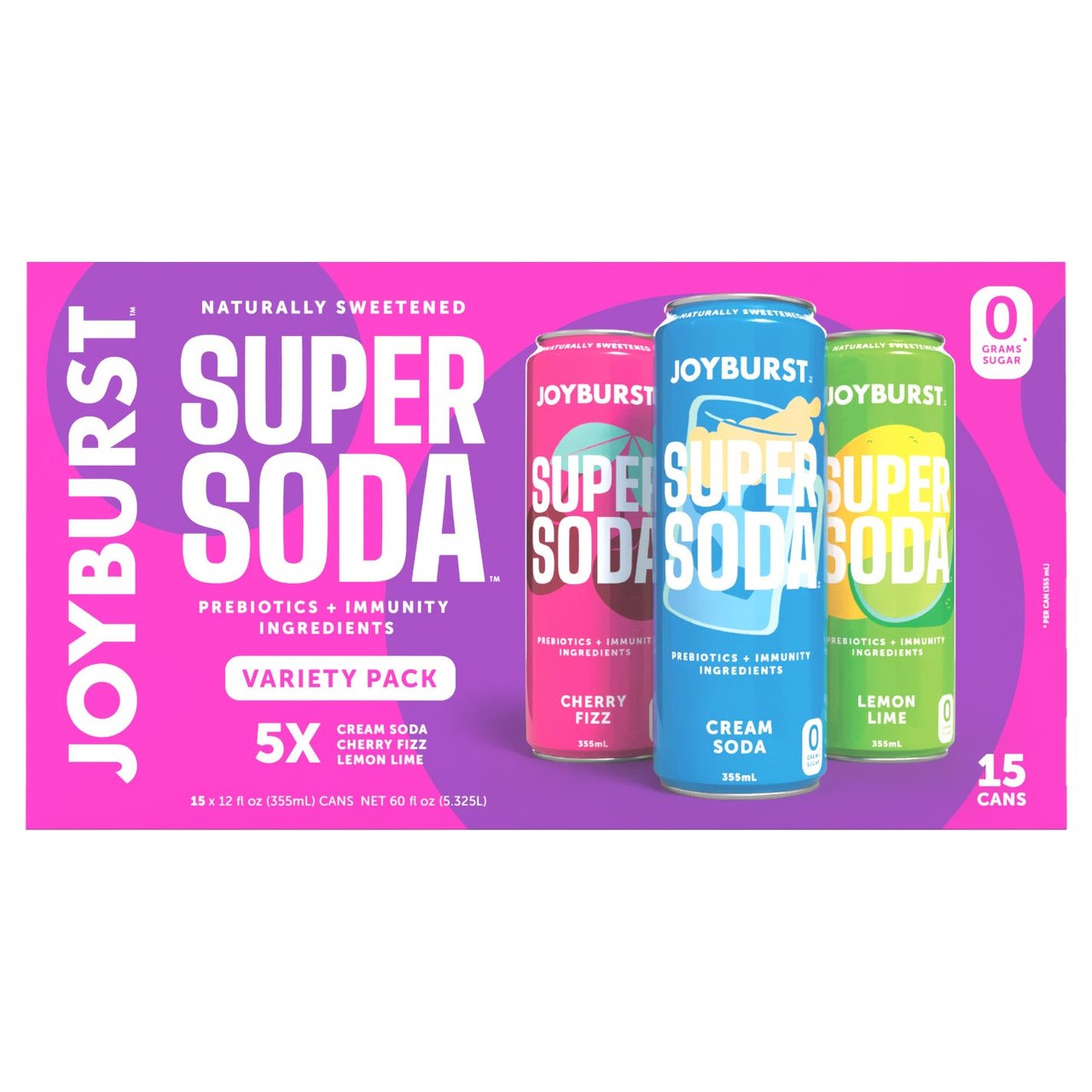 Joyburst Super Soda Variety 15/12 oz - Image 1