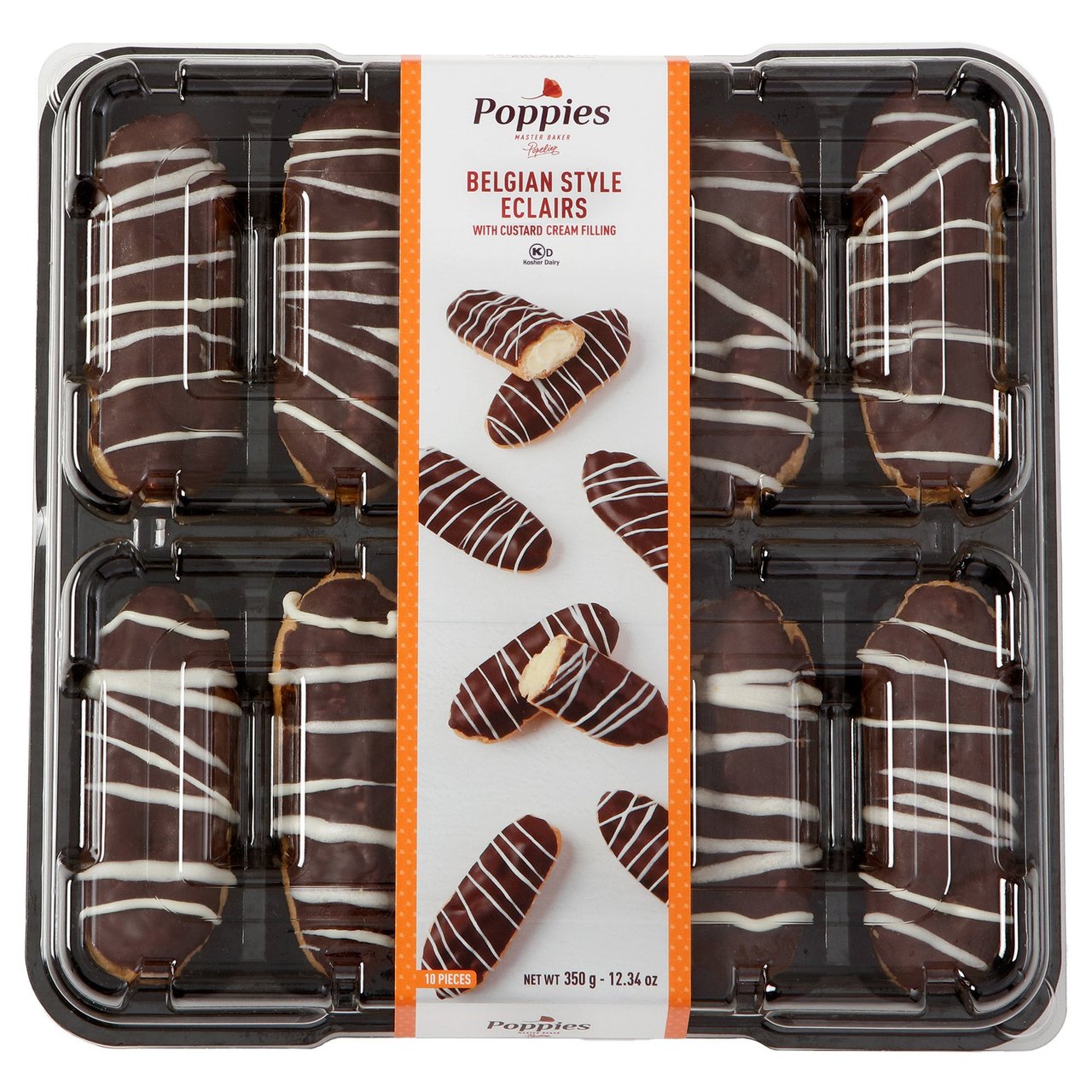 Poppies Belgian-Style Eclairs, 10 Count, 12.34 oz - Image 1