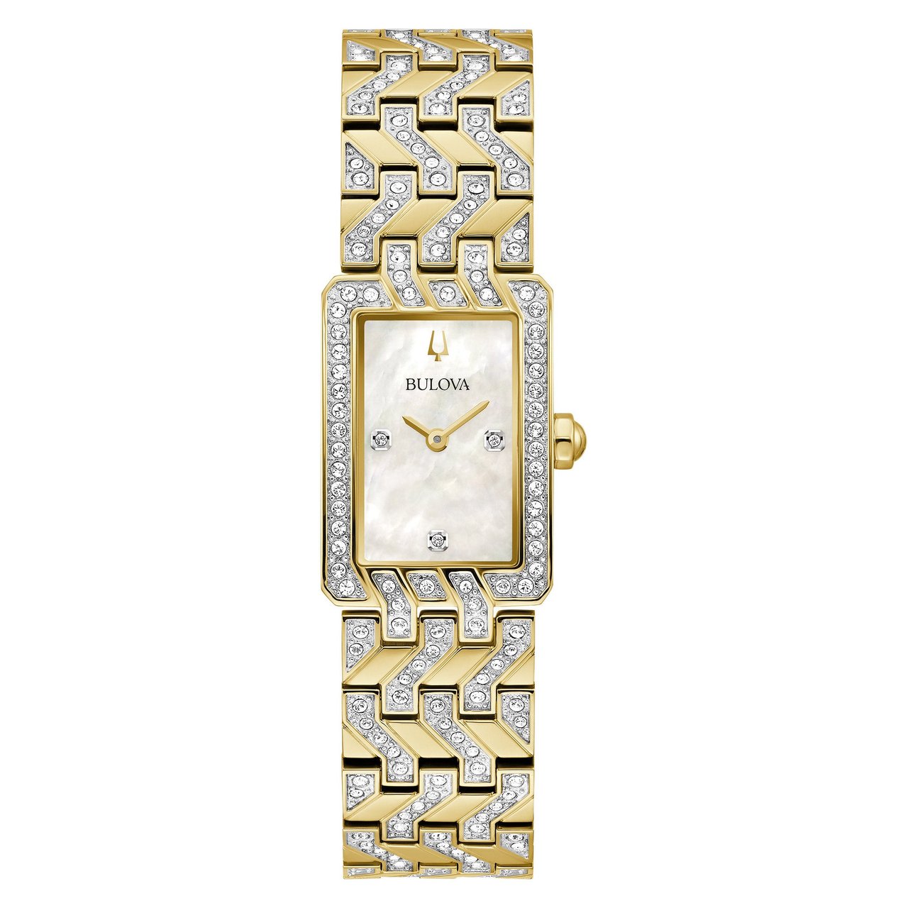 Bulova Crystal Stainless Steel Ladies Quartz Watch - Image 1