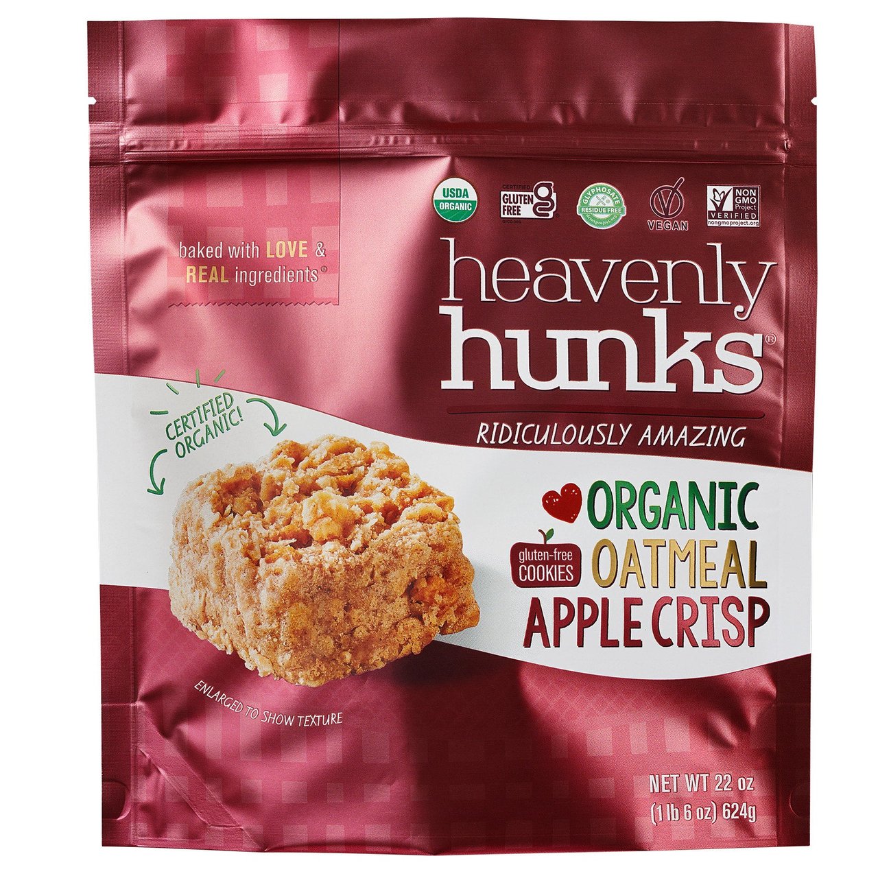 Heavenly Hunks Organic Oatmeal Apple Pie 22 oz - Image 1