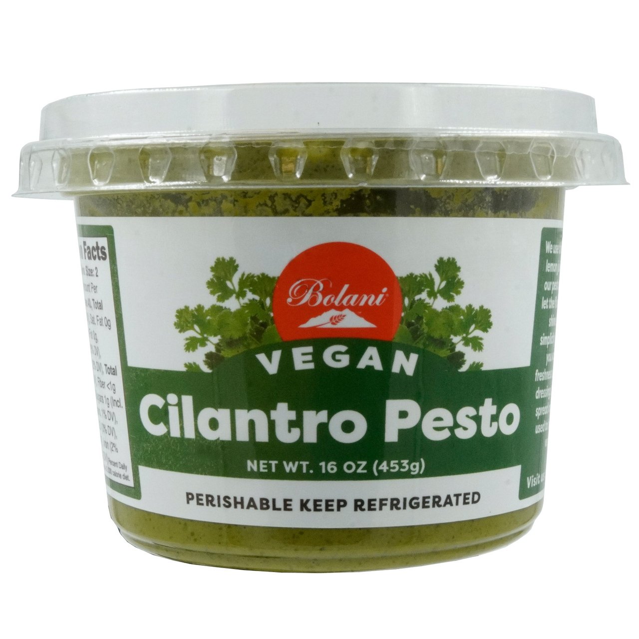 Bolani Vegan Cilantro Pesto Sauce 16 Ounces