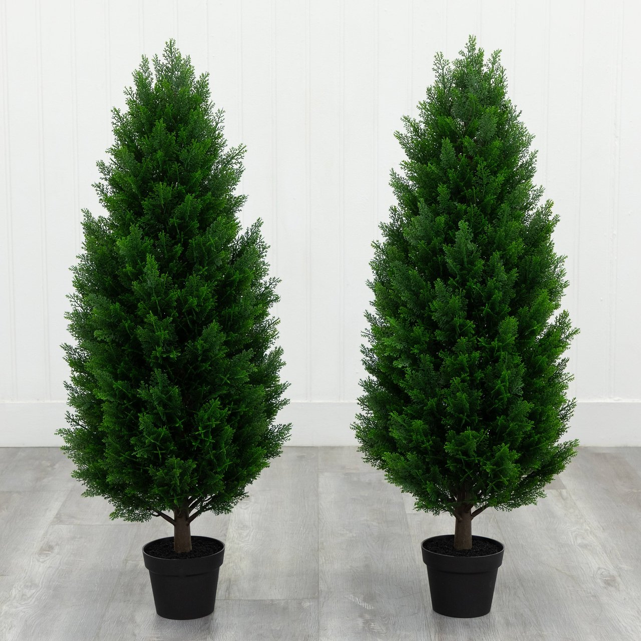 Nearly Natural Faux 4' Cedar Tree UV Resistant 2-Pack - Image 1
