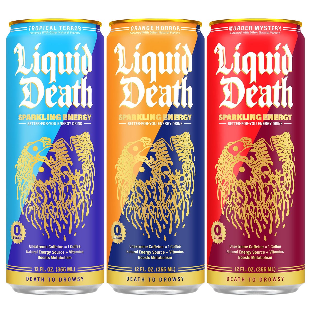 Liquid Death Sparkling Energy Variety Pack, 18 CT / 12 oz - Image 1