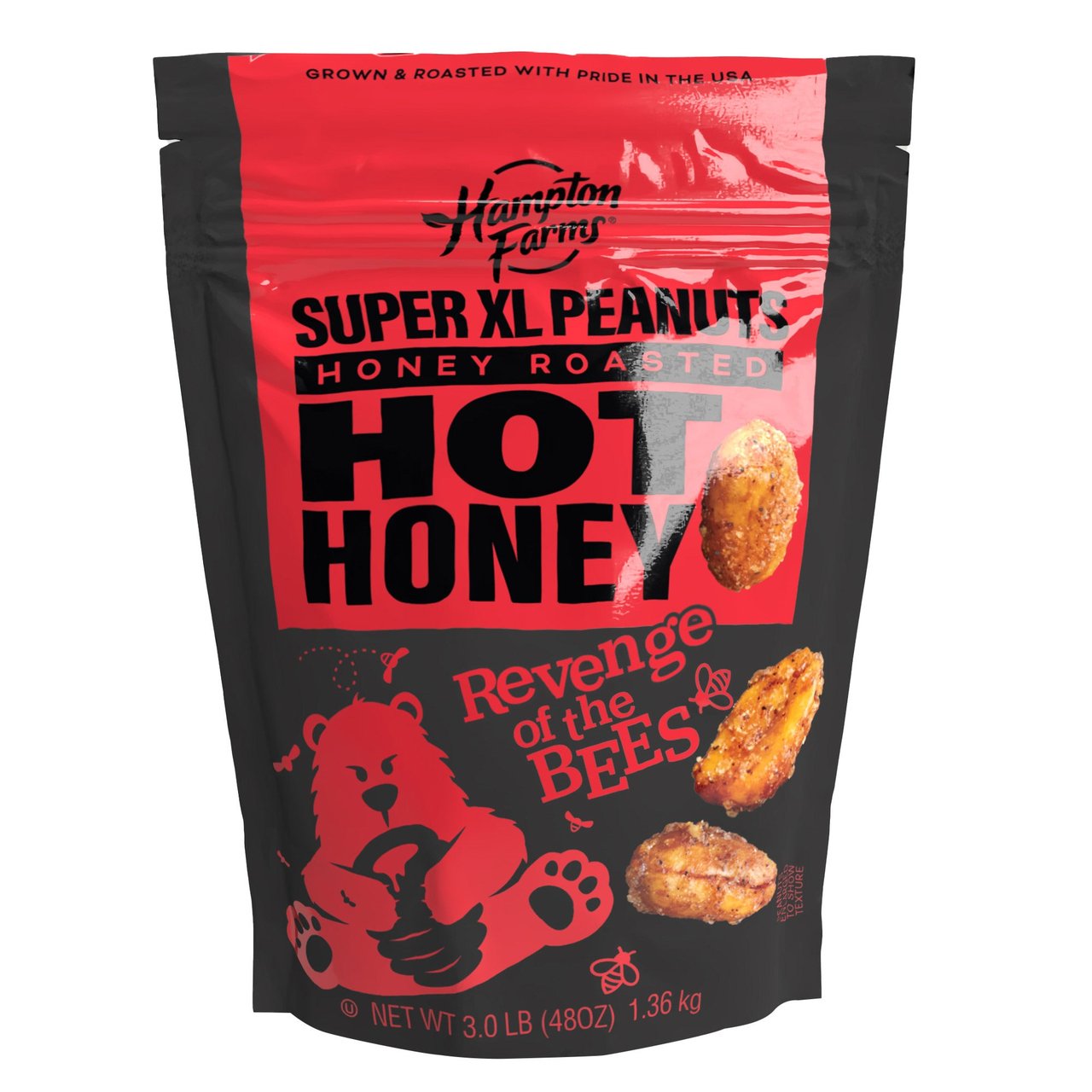 Hampton Farms Hot Honey Roasted Peanuts 48 Ounce Bag - Image 1