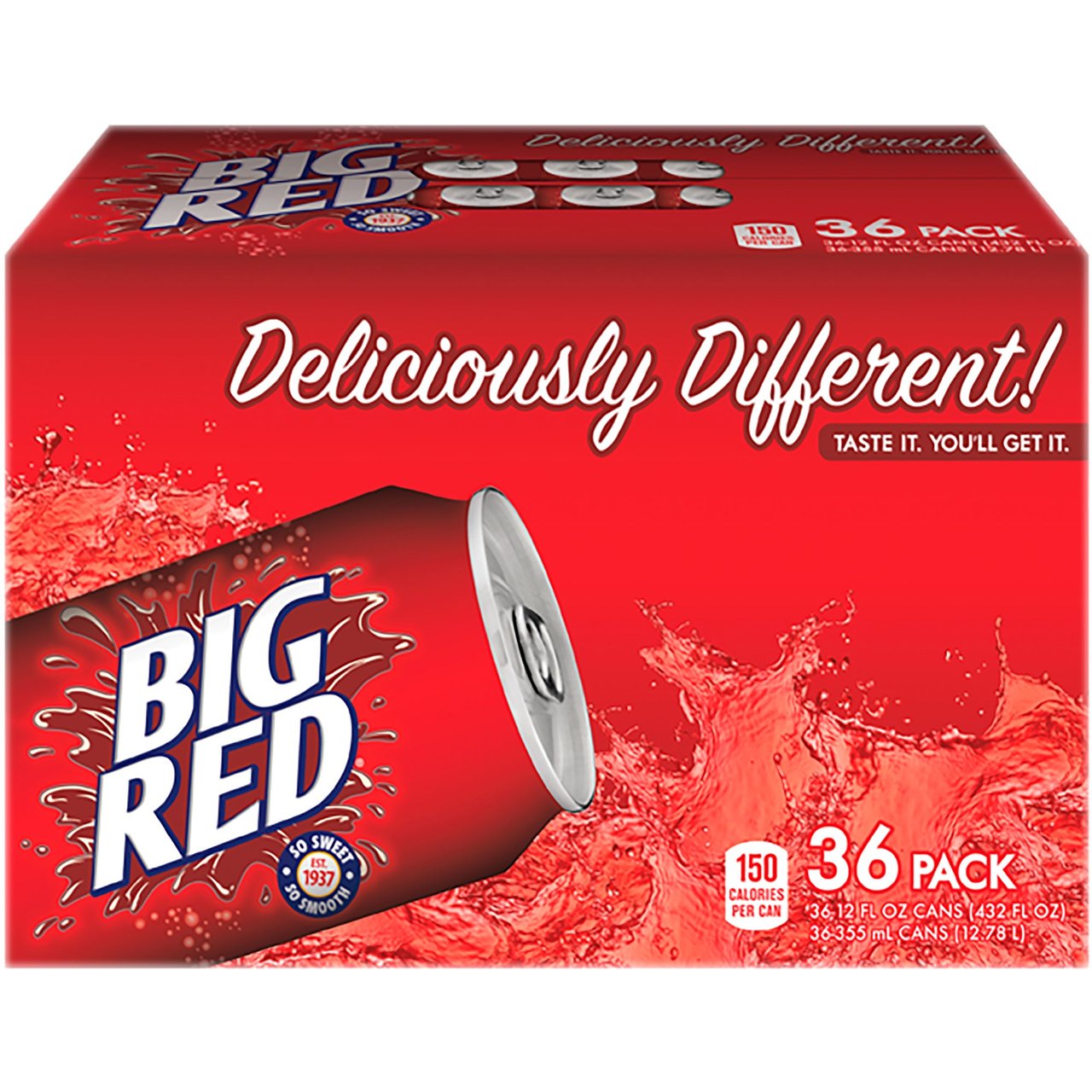 Big Red Cream Soda, 36-Count, 12 fl oz Cans - Image 1