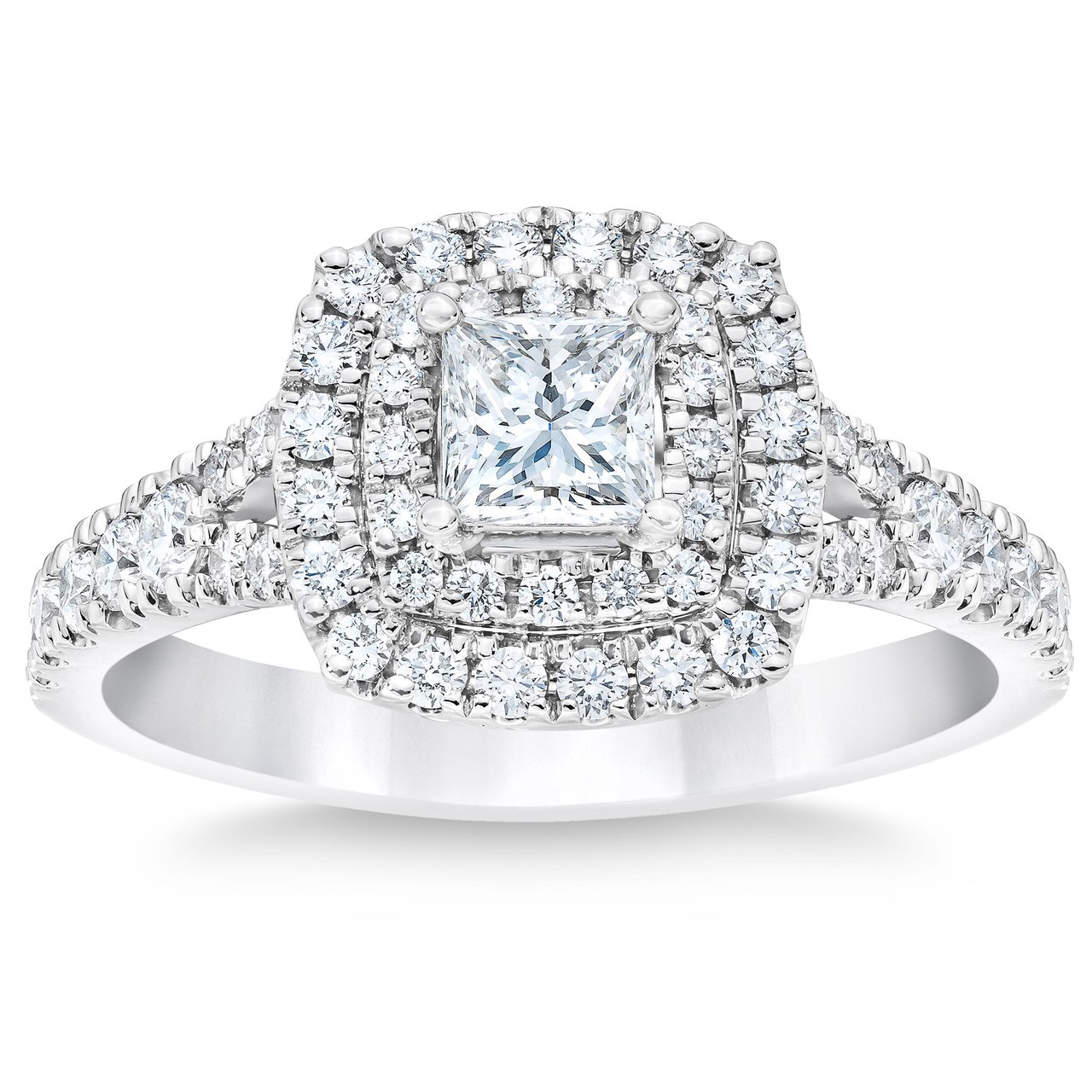 Platinum VS2 I 1.00ctw Princess Cut Diamond Ring
