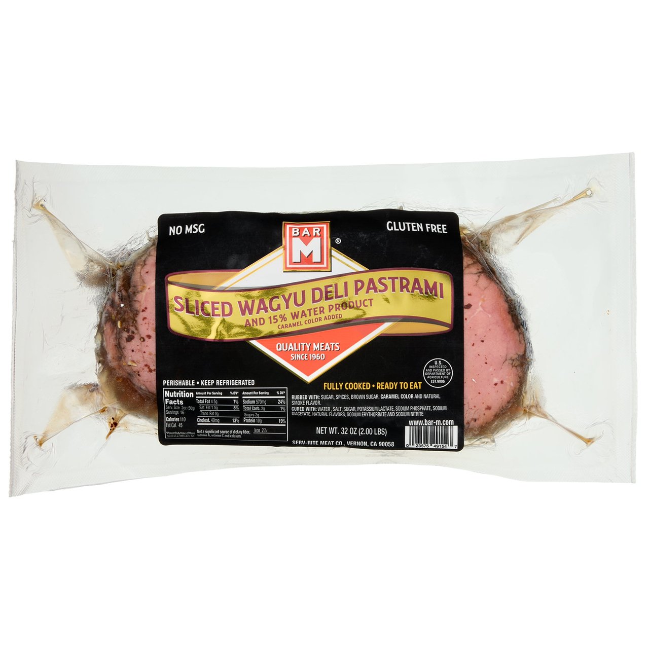 Bar M Wagyu Sliced Pastrami, 2 lbs - Image 1