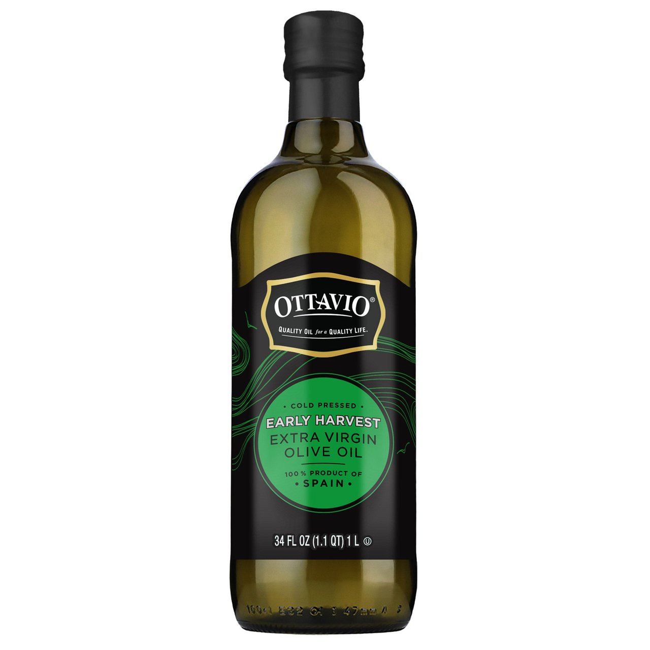 Ottavio Early Harvest Extra Virgin Olive Oil 1 Liter Bottle - Image 1