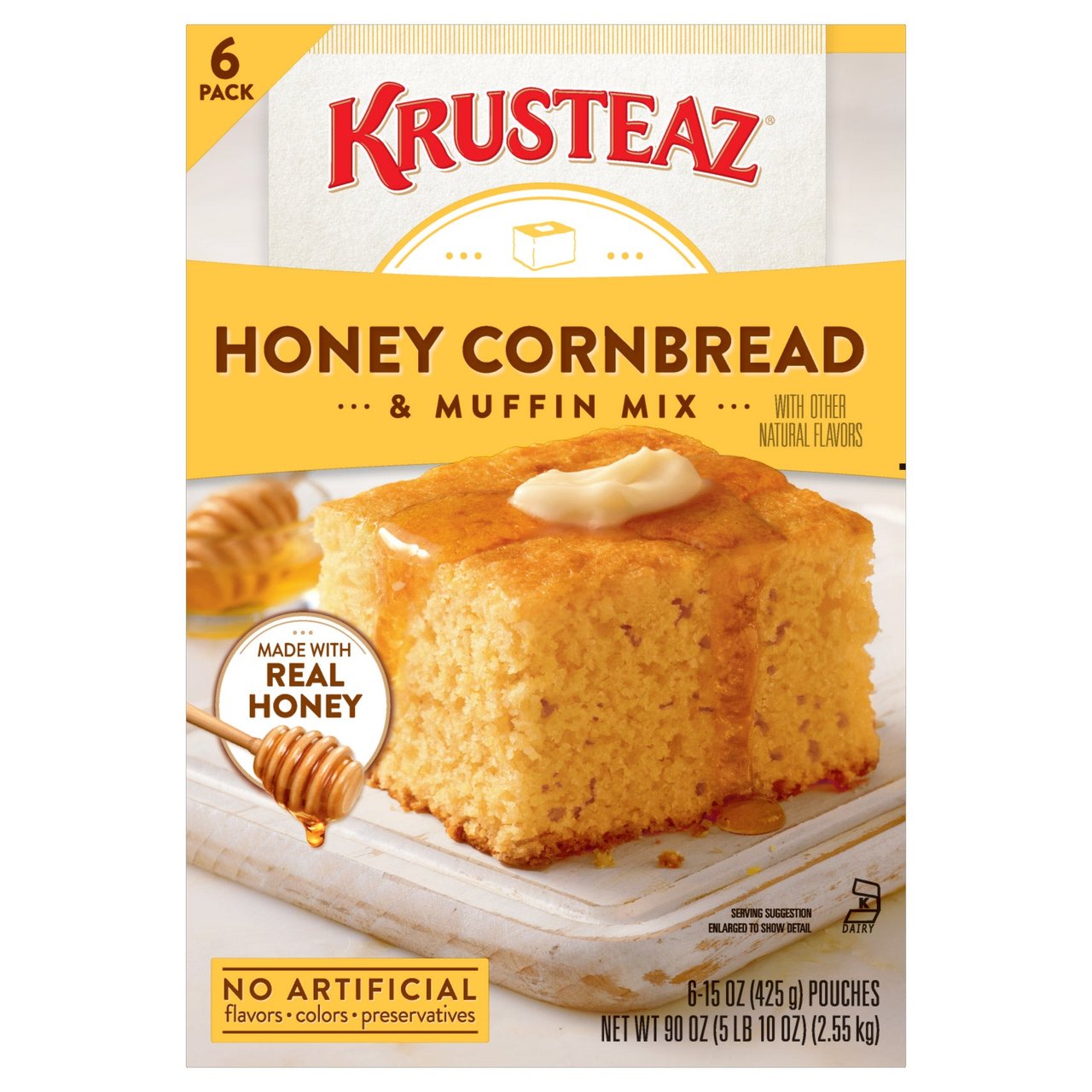 Krusteaz Honey Cornbread & Muffin Mix 90 oz (5.63 lbs) - Image 1