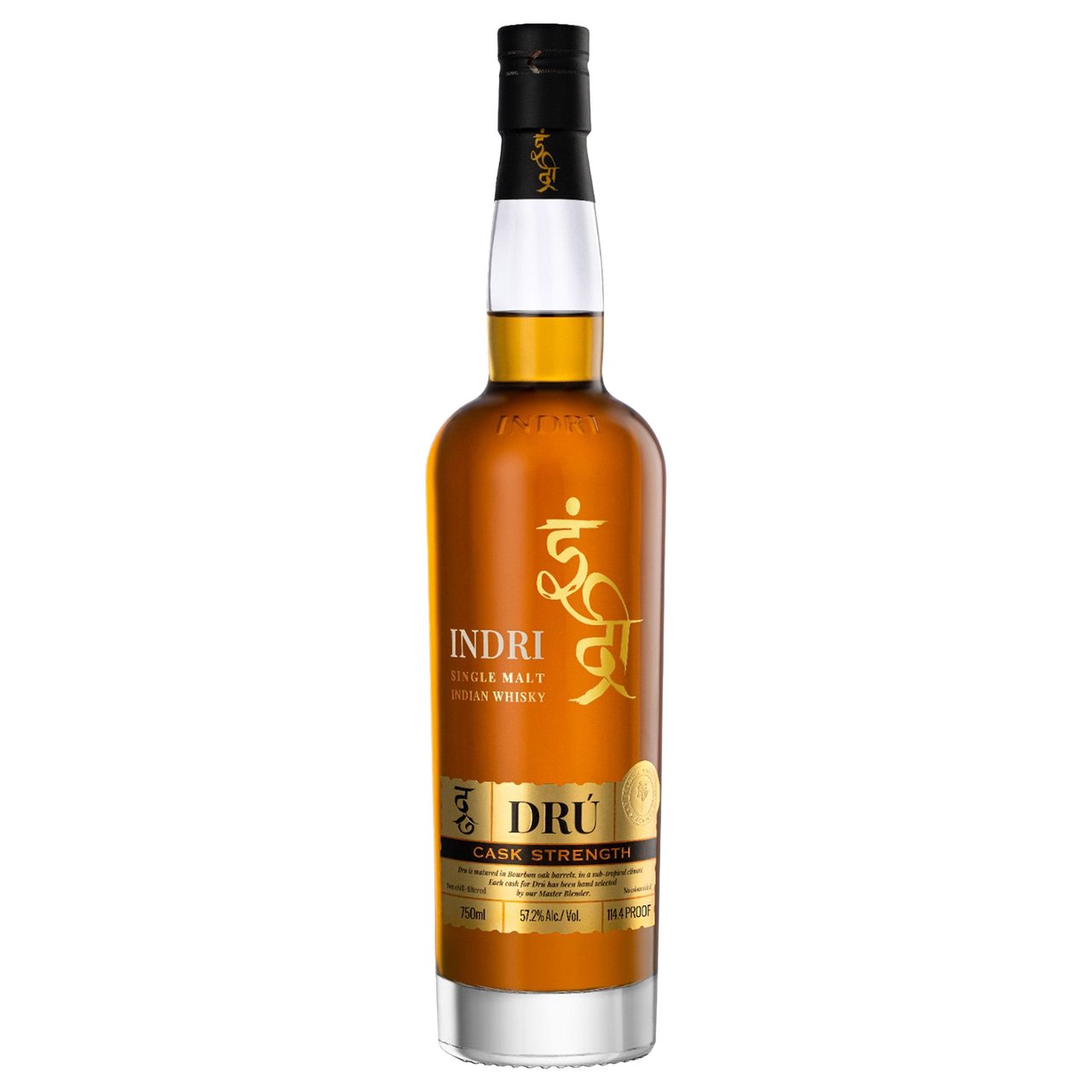 Indri DRU Cask Strength Single Malt Whisky India 750ml