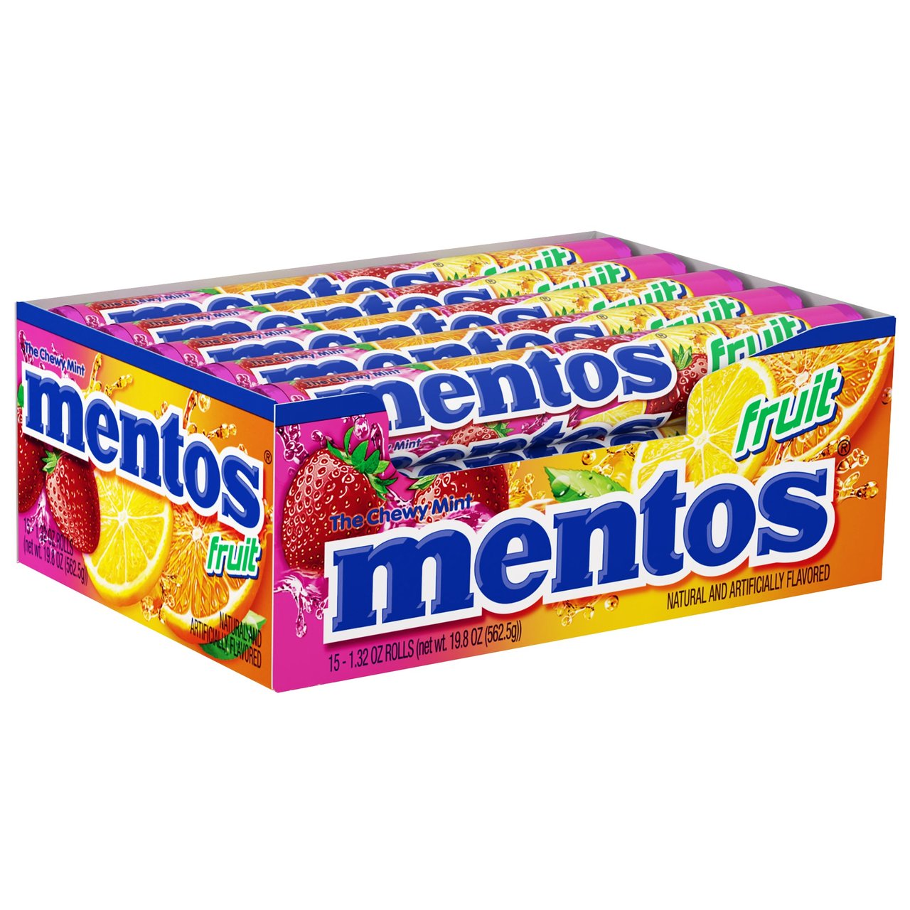 Mentos Mixed Fruit Chewy Mints, 15 Count / 1.32 oz - Image 1