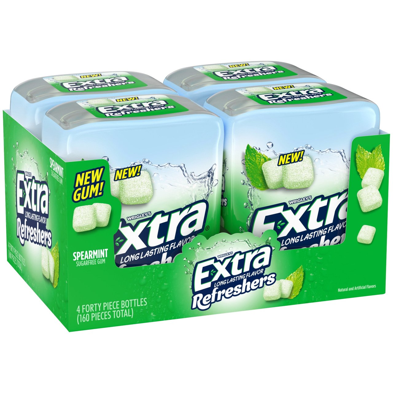 Extra Spearmint Refreshers Gum, 4-Pack / 40 Pieces Each - Image 1