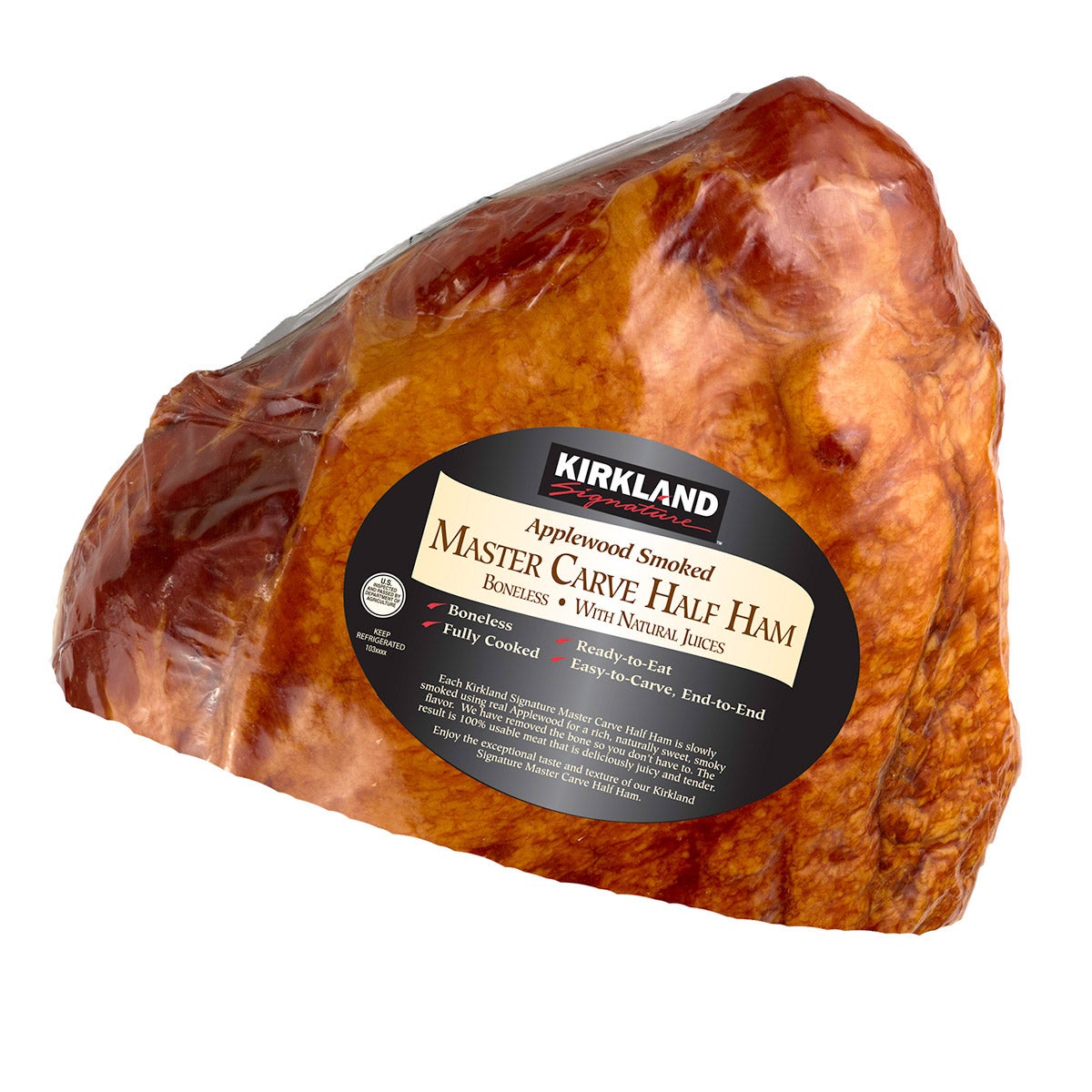 Kirkland Signature MasterCarve Half Ham, Applewood Smoked, Price Per Lb - Image 1