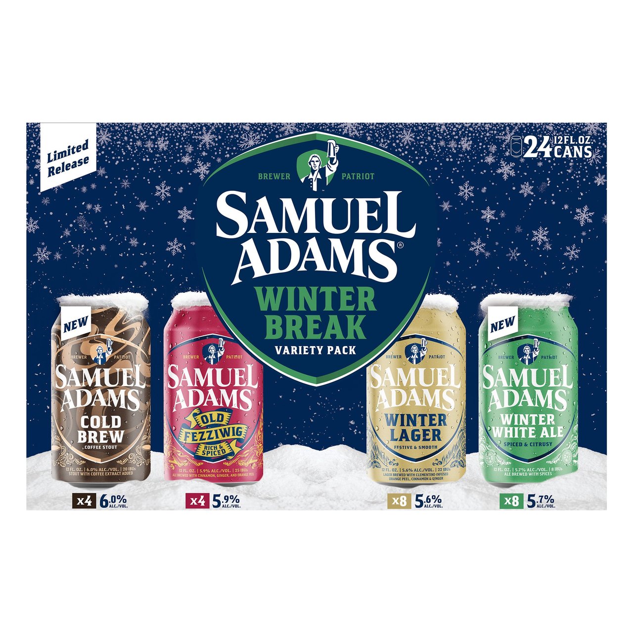 Samuel Adams Winter Break Variety 24/12 oz Cans