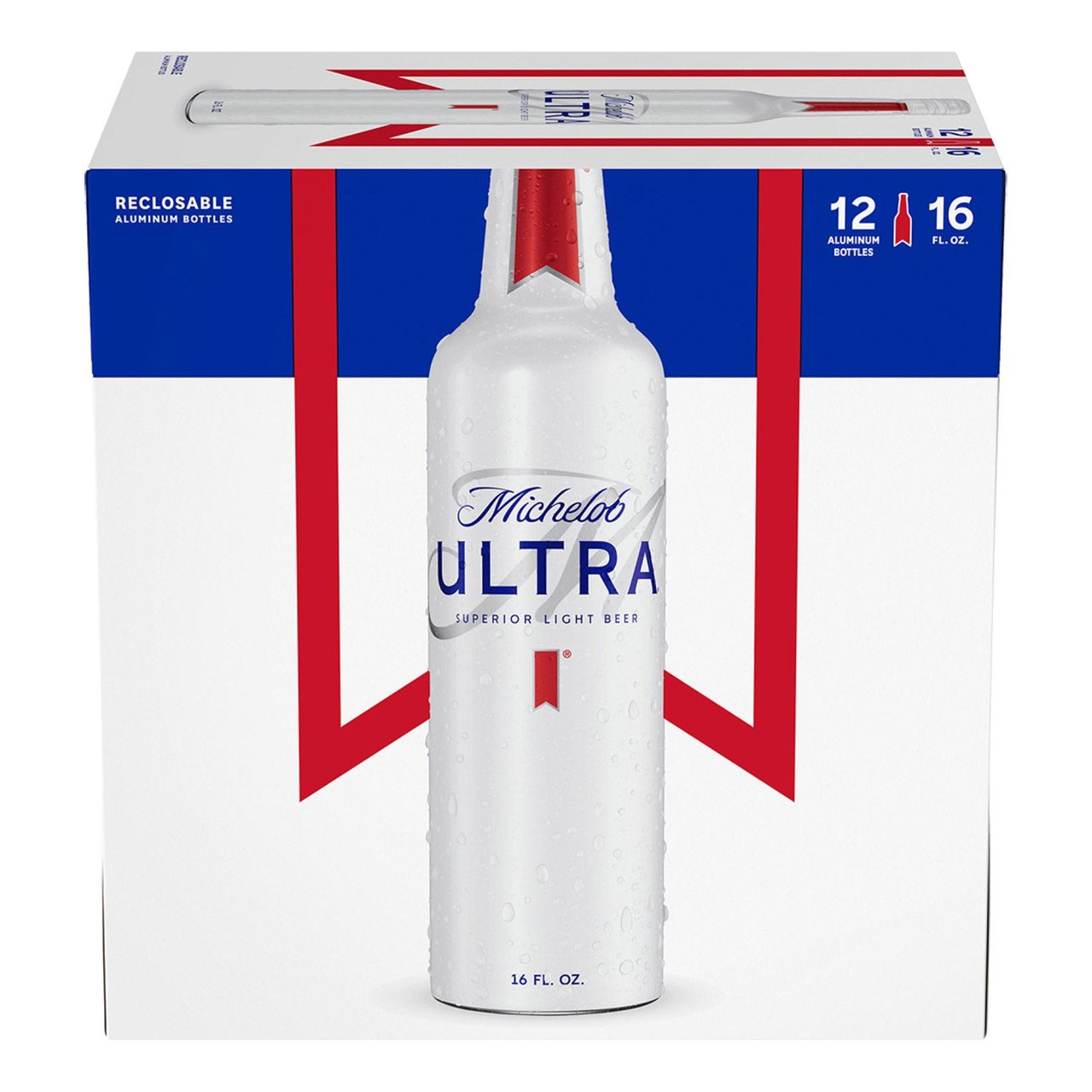 Michelob Ultra Superior Light Beer 12/16oz Aluminum Bottles