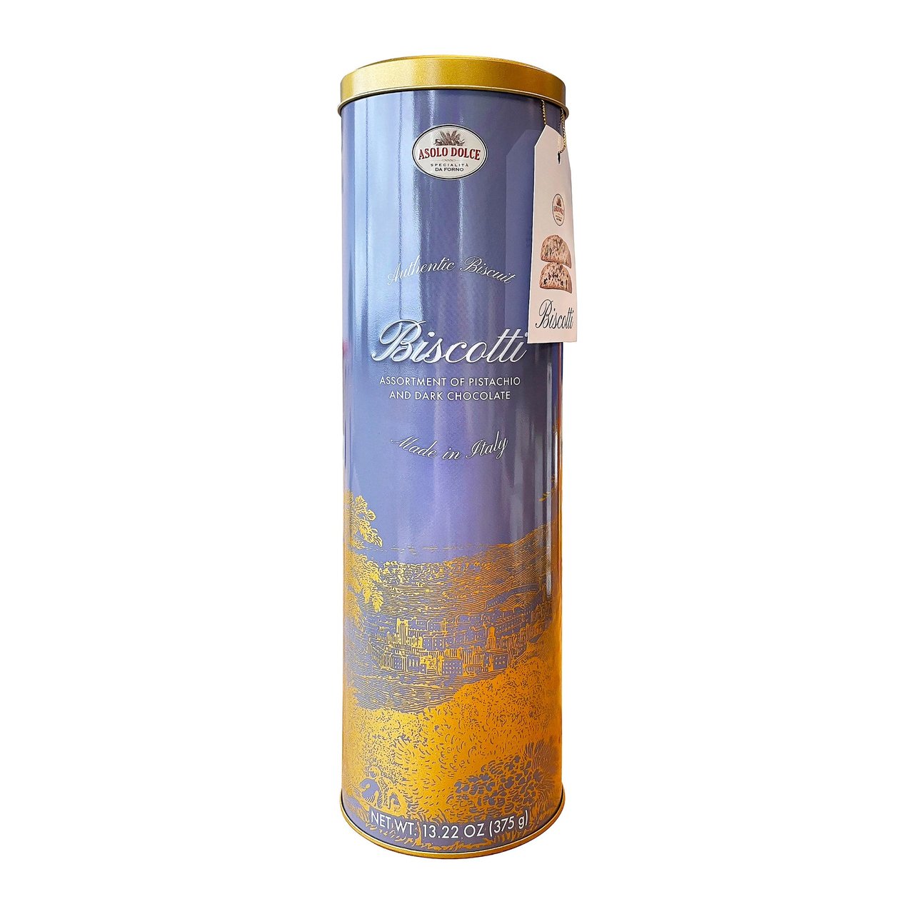 Asolo Dolce Biscotti Assortment of Pistachio and Dark Chocolate, 13.23 oz - Image 1