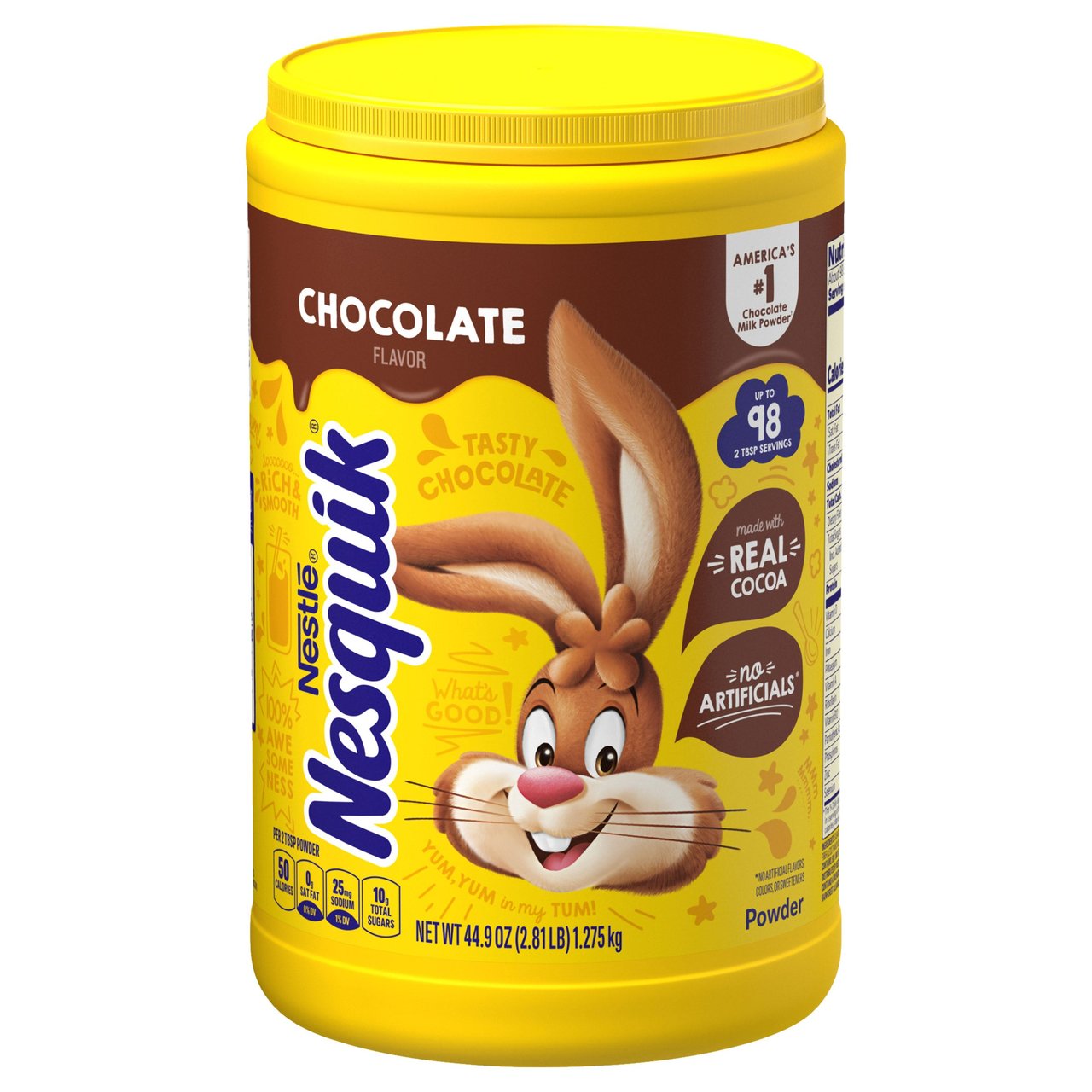 Nesquik Chocolate Flavored Powder 44.9 oz Canister - Image 1