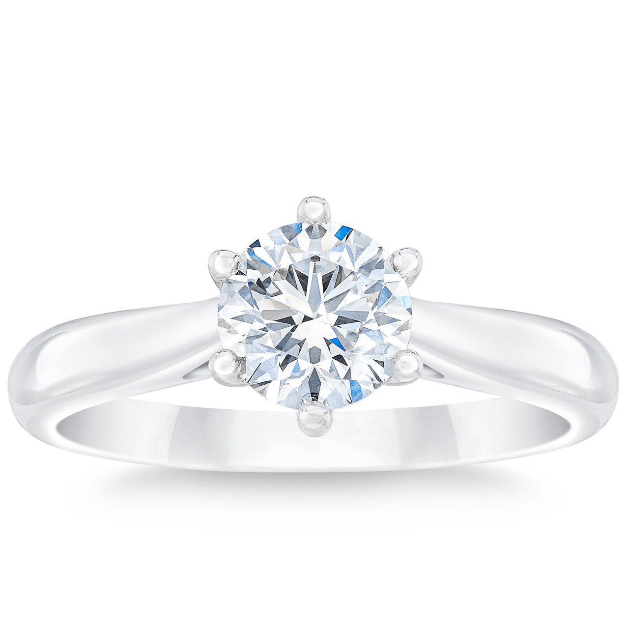 1.09 ct Round Brilliant Platinum Solitaire Ring, VVS1 Clarity, I Color Diamond - Image 1