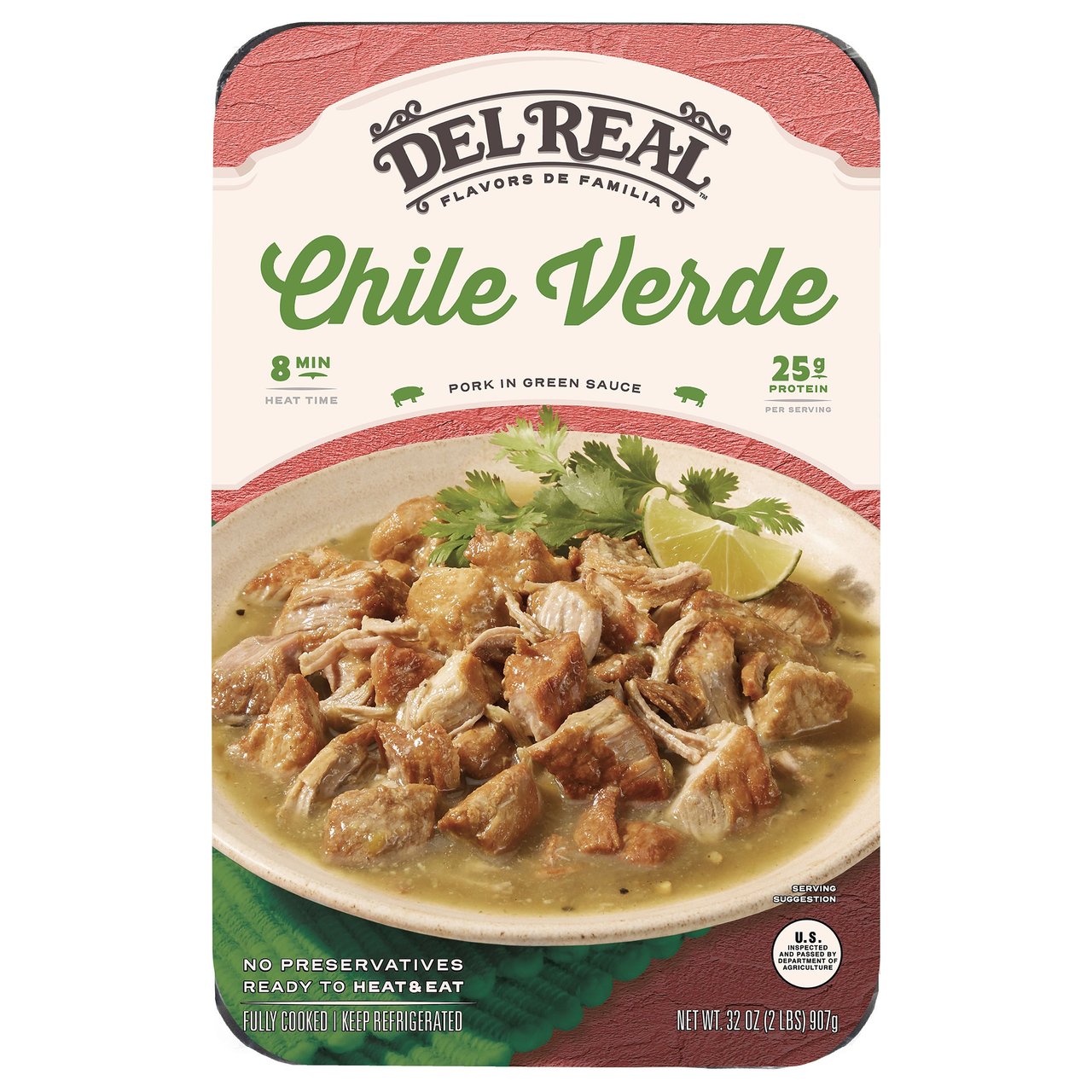 Del Real Foods Chile Verde 32 oz - Image 1